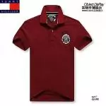 2019U tee shirt tommy hilfiger hommes genereux high-necked tommy th097 bordeaux